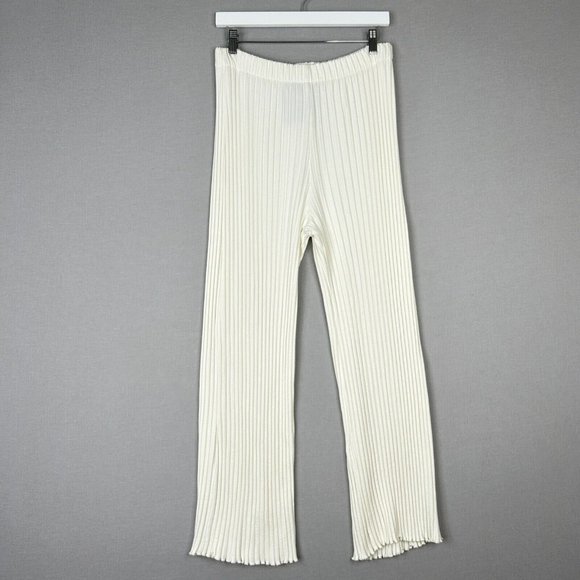 Simon Miller Pants - Simon Miller Womens Pant Medium? White Alder Wide Rib Sweater Travel Lounge Cozy